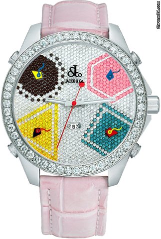 Jacob & Co. Five Time Zone - 47mm, 3.25ct Bezel