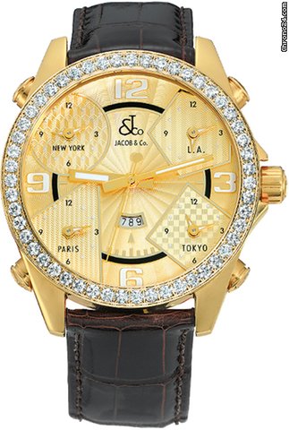 Jacob & Co. Five Time Zone - 47mm, 3.25ct Bezel