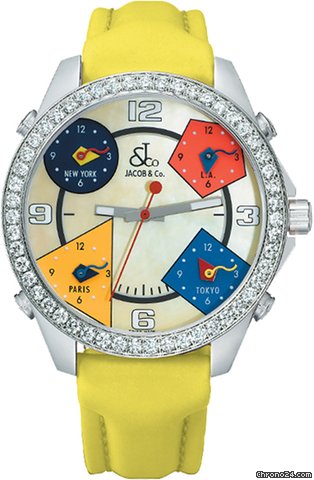 Jacob & Co. Five Time Zone - 40mm, 2ct Bezel