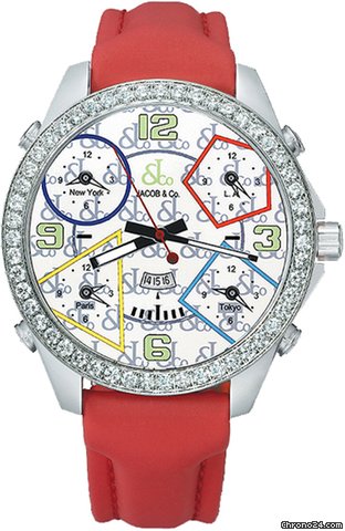 Jacob & Co. Five Time Zone - 47mm, 3.25ct Bezel