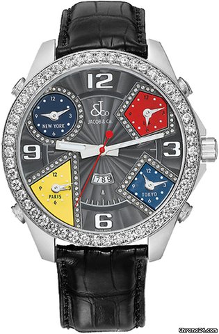 Jacob & Co. Five Time Zone - 47mm, 3.25ct Bezel