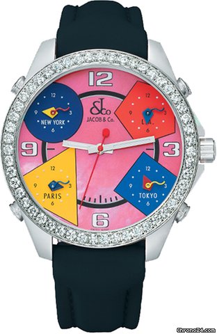 Jacob & Co. Five Time Zone - 40mm, 2ct Bezel