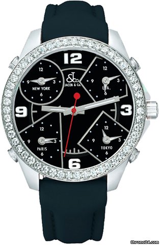 Jacob & Co. Five Time Zone - 40mm, 2ct Bezel