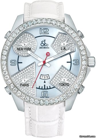 Jacob & Co. Five Time Zone - 47mm, 3.25ct Bezel
