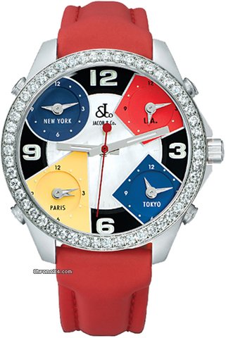 Jacob & Co. Five Time Zone - 40mm, 2ct Bezel