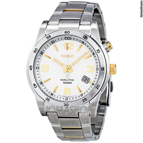 Seiko Kinetic Two-tone Stainless Steel Mens Watch SKA503