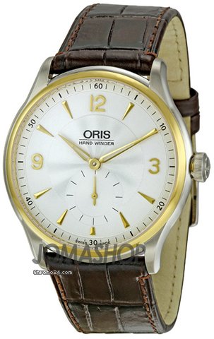 Oris Artelier Silver Guilloche Dial Mechanical Mens Watch 396-7580-4351LS