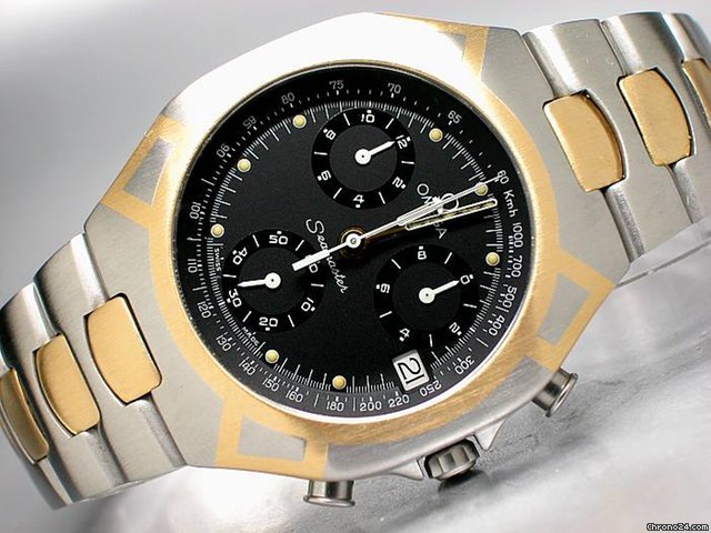 Omega "Seamaster Chronograph" EDELSTAHL/GOLD