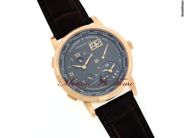 replica A. Lange & Sohne LANGE 1 TIMEZONE - ROSE GOLD - WORLD TIME W/ POWER RESERVE WATCHES 1 
