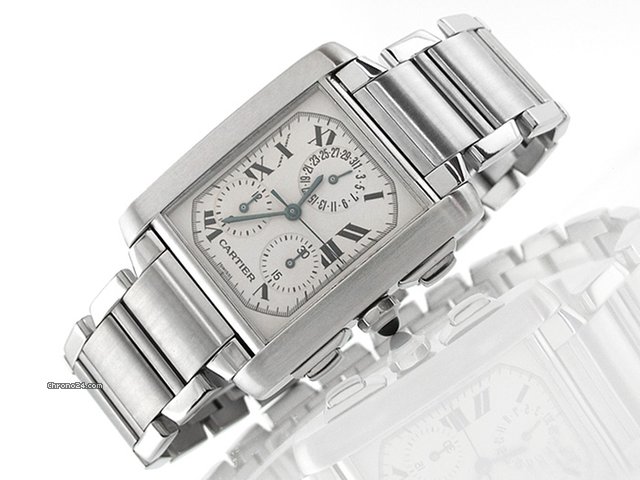 Cartier Herren "TANK FRANCAISE" Edelstahl Quarz
