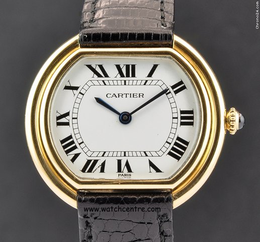 Cartier 18k Y/G White Dial Manual Wind Gents Vendome