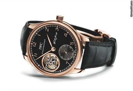replica IWC Portuguese Tourbillion F.A. Jones Hand Wound Rose Gold Black Dial WATCHES 1 
