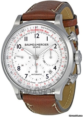 Baume & Mercier and  Capeland White Dial Chronograph Mens Watch MOA10000