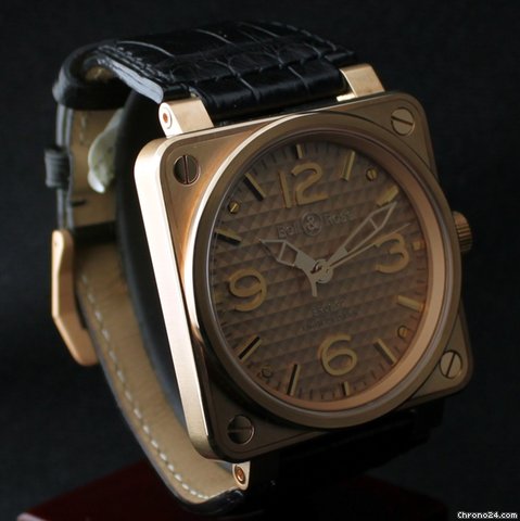replica Bell & Ross 18k Rose Gold BR 01-92 GOLD INGOT Ltd WATCHES 1 