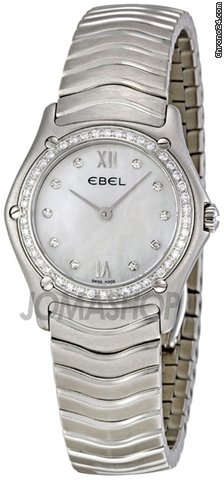 Ebel Classic Wave Mother of Pearl Diamond Dial Ladies Watch 1213882