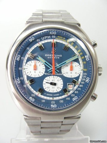 Breitling Transocean Chronographe vintage complet acier