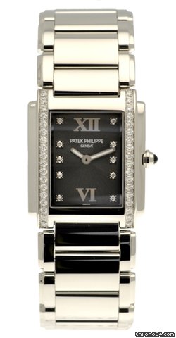 Patek Philippe Twenty-4 - Grey Dial - Two ligns of Diamonds NEW