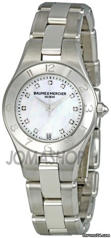 Baume & Mercier and  Linea Mother of Pearl Dial Diamond Ladies Watch MOA10011