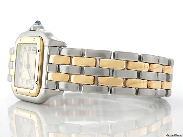 replica Cartier 166921 Damen "PANTHERE" Edelstahl / Gelbgold Quarz WATCHES 1 