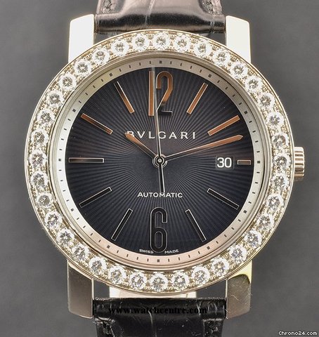 Bulgari 18k White Gold Diamond Bezel Gents BBW42C5GDLDAUTO