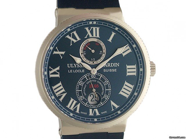 Ulysse Nardin Maxi Marine Chronometer Blau Kautschuk 43mm