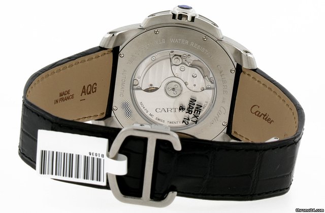 replica Cartier CALIBRE DE CARTIER STEEL - BLACK DIAL - ON SALE WATCHES 1 