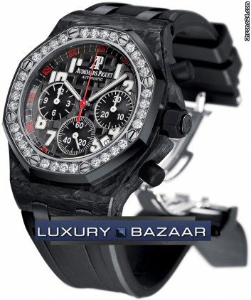 Audemars Piguet Audemars Piguet introduced the Ladies' R Royal Oak Offshore Ladies (Carbon Diamonds/Blacm Rubber)