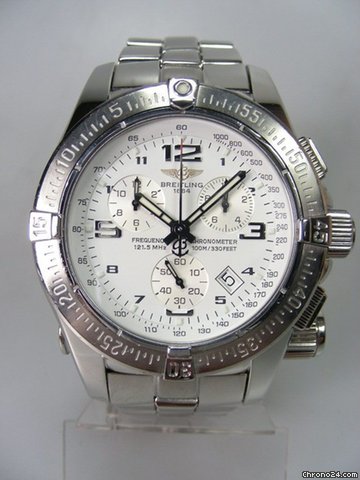 Breitling Brietling Mission chronographe rattrapante complet acier
