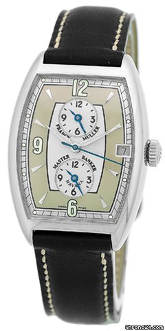 Franck Muller Gent's 18K White Gold  Master Banker Havana Strapwatch