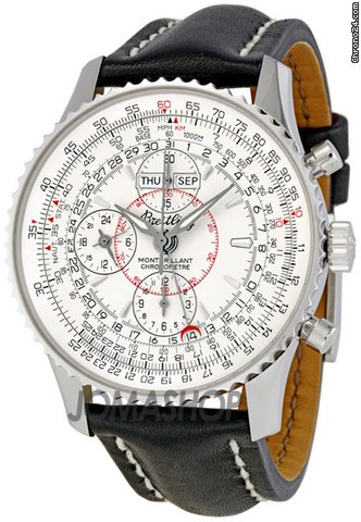 Breitling Montbrilliant Datora Silver Dial Chronograph Mens Watch A2133012-G518BKLT