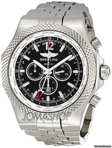 Breitling Bentley GMT Black Dial Automatic Mens Watch A4736212-B919SS