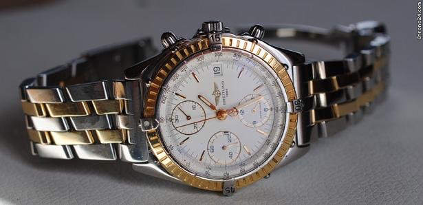 Breitling Chronomat Stahl / Gold mit Pilotband in Stahl / Gold