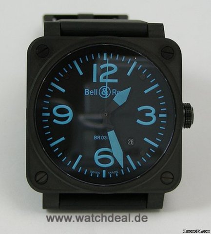 Bell & Ross BR 03-92 Blue  NEU incl Mwst mit Box + Papieren