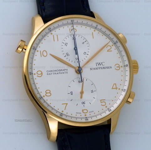 IWC Portuguese Chronograph Rattapante 18K Rose Gold w/Deployant Buckle
