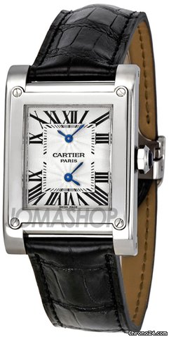 Cartier Tank A Vis Dual Time Zone Ladies Watch W1534351