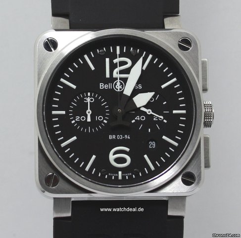 Bell & Ross BR 03-94 Chronographe Steel NEU incl MWST mit Box + Papieren