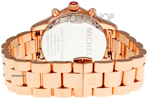 replica Michele Jetway Diamond Rose Gold-plated Chronograph Ladies Watch MWW17A000012 WATCHES 1 