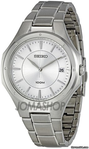 Seiko Silver Dial Stainless Steel Mens Watch SGEF59