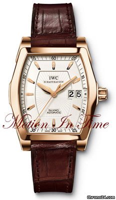 IWC DA VINCI AUTOMATIC ROSE GOLD ON BROWN STRAP - RARE