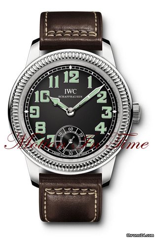 IWC Pilots Watch Hand-Wound "Vintage" Stainless Steel Black Dial