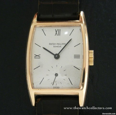 Patek Philippe Very Fine and Rare "Ref.2470" Pink gold tonneau from the 60 's with Extract of the Archives
