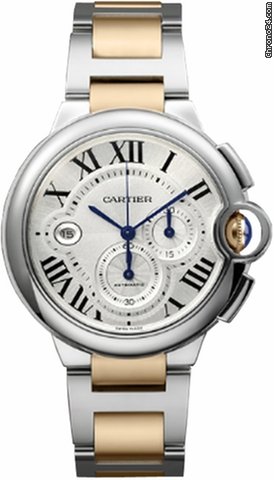 Cartier Ballon Bleu Extra Large Steel/Gold Chronographe