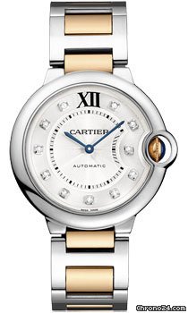 Cartier Ballon Bleu Stainless Steel and Pink Gold