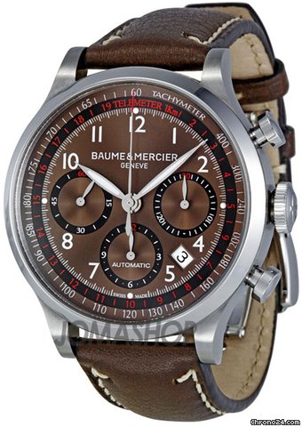 Baume & Mercier and  Capeland Brown Dial Chronograph Mens Watch MOA10002