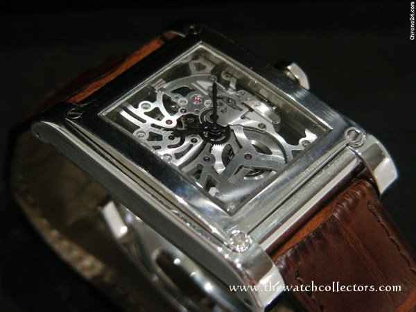 replica Cartier Limited Edition Collection Privee Paris "Tank o vis Platinium Skeleton" Ref.2772 Full Set WATCHES 1 