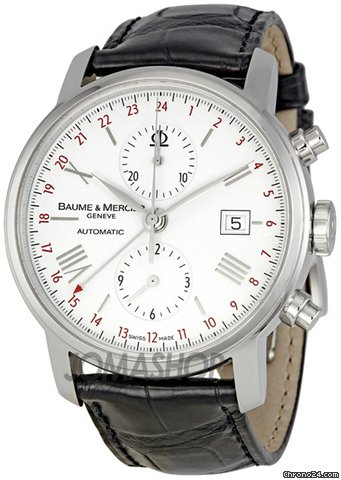 Baume & Mercier and  Classima Executives White Dial Chronograph Mens Watch MOA8851