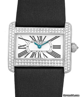 Cartier Diamond Tank Divan Strapwatch