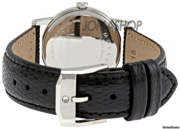 replica Movado Museum Black Dial Black Leather Strap Ladies Watch 2100004 WATCHES 1 