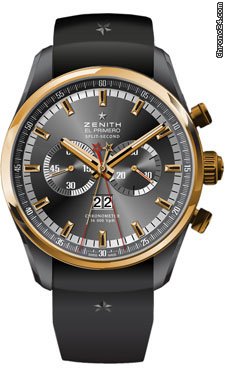 Zenith El Primero Rattrapante Black Steel and Rose Gold