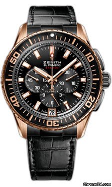 Zenith El Primero Stratos Flyback Black Alchron and Rose Gold